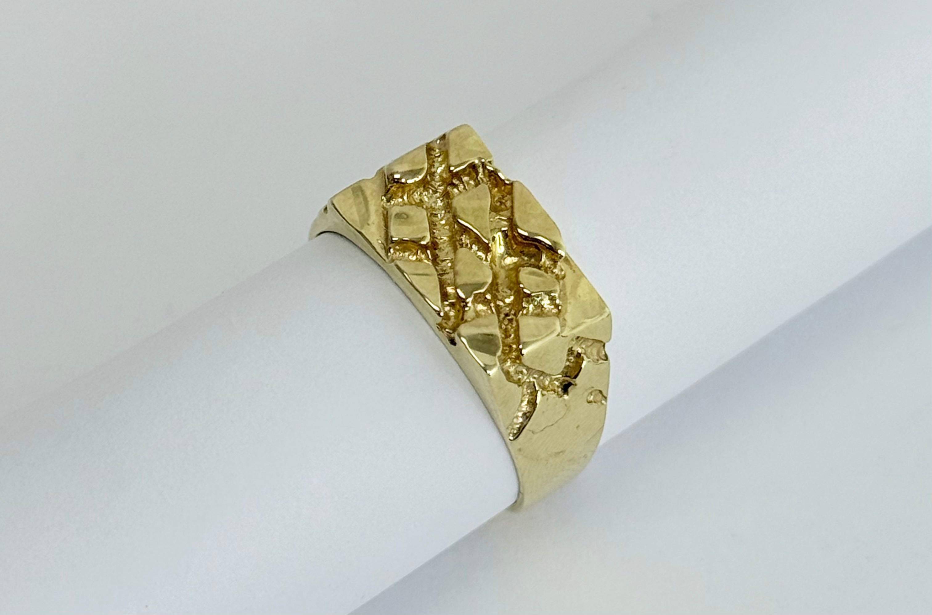 Anillo hombre nugget 10k