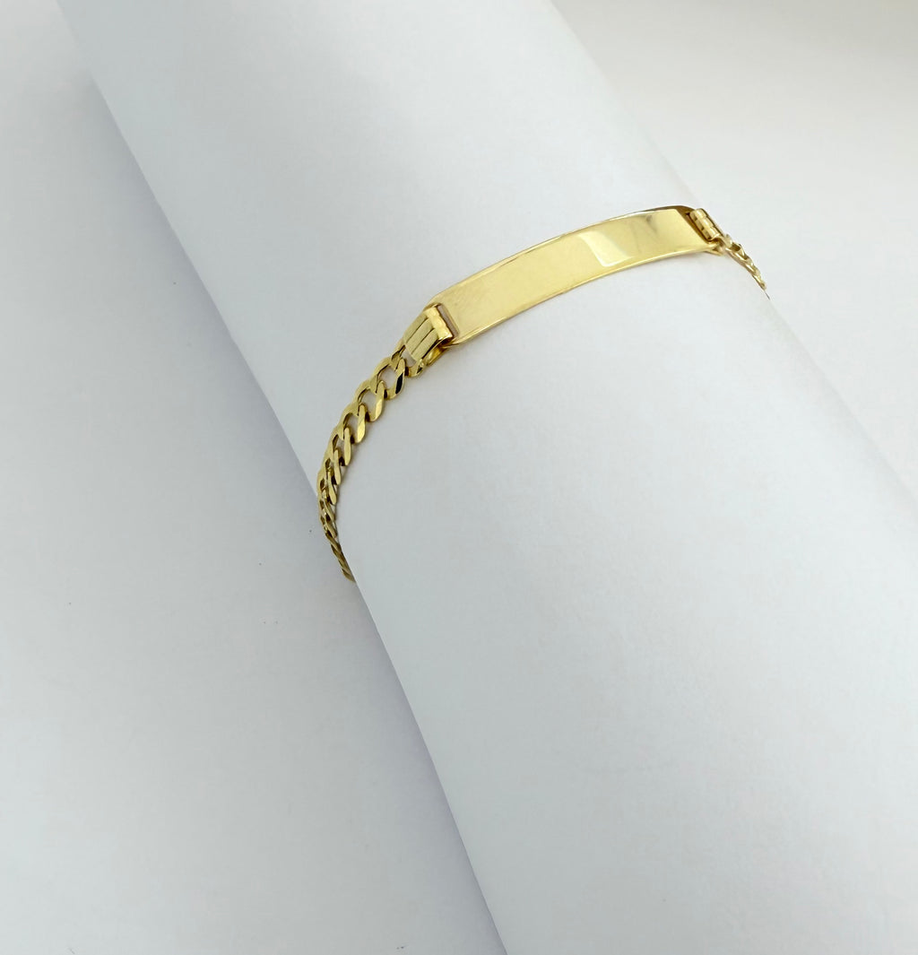 Pulsera placa para niño/ niña 10k