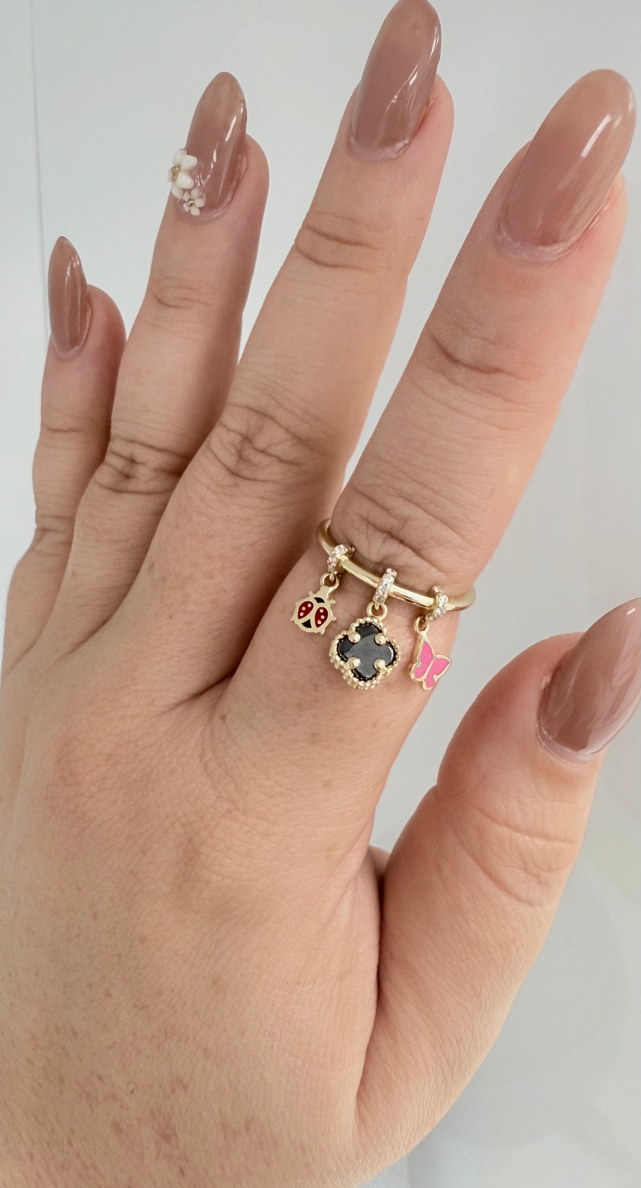 Anillo colgante 10k