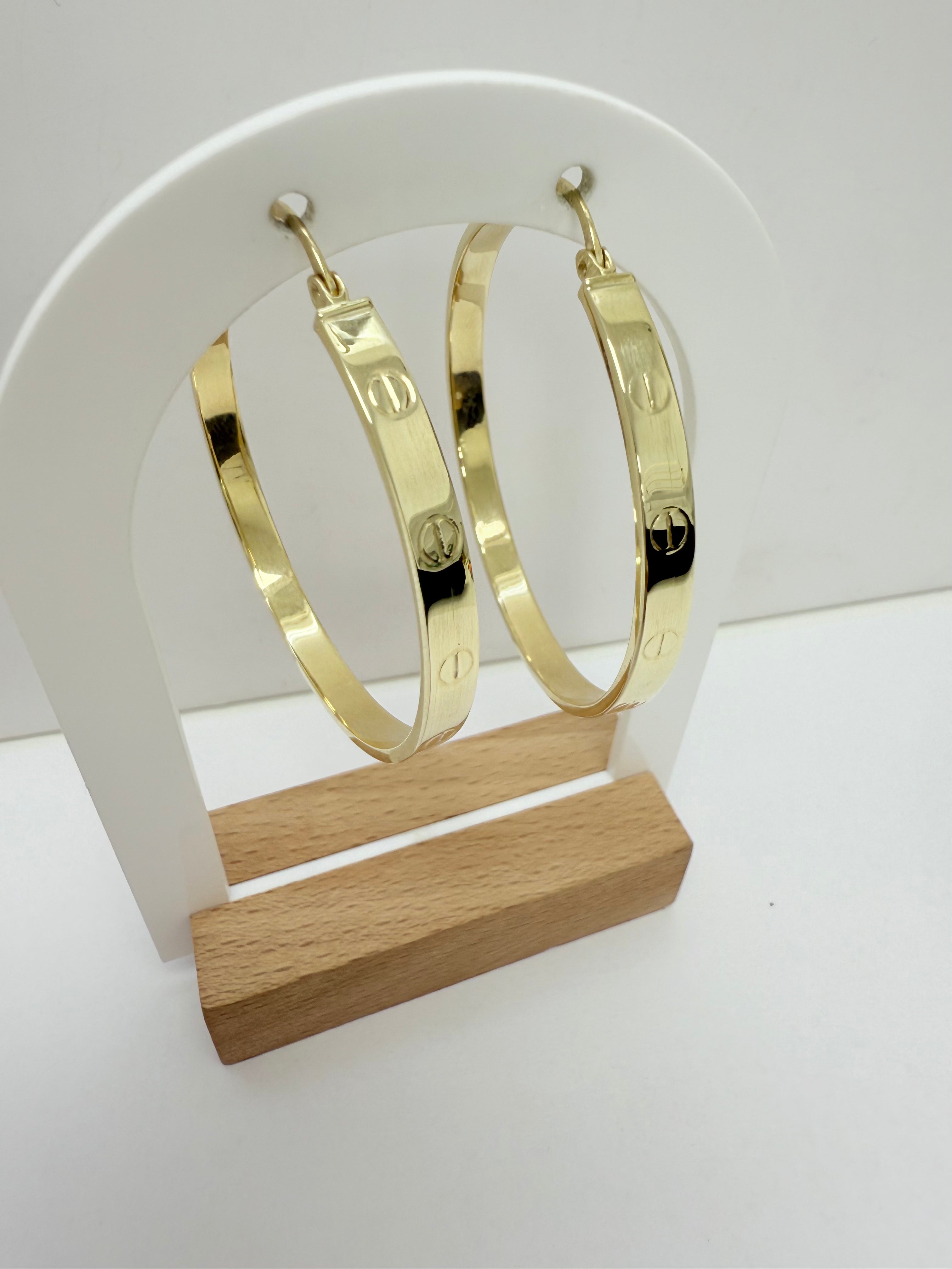 Argollas carti grande 10k