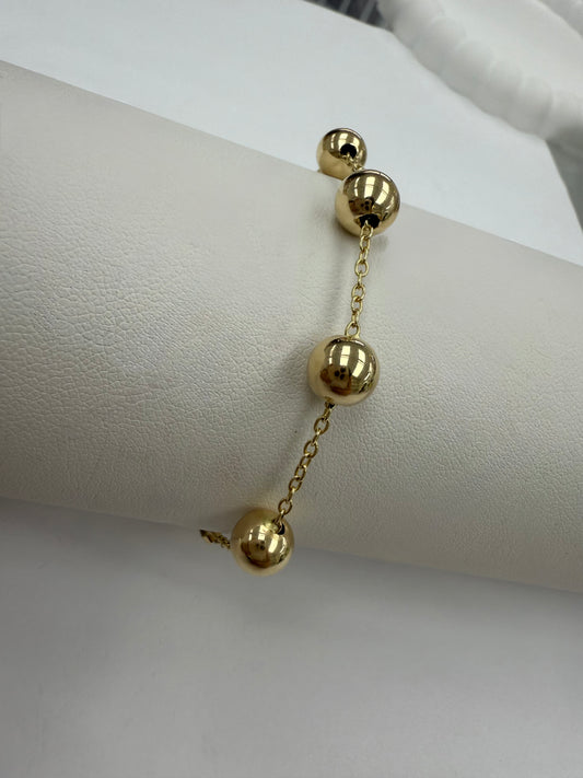 Pulsera de balines 14K