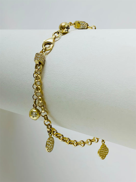 Pulsera colgantes 14k