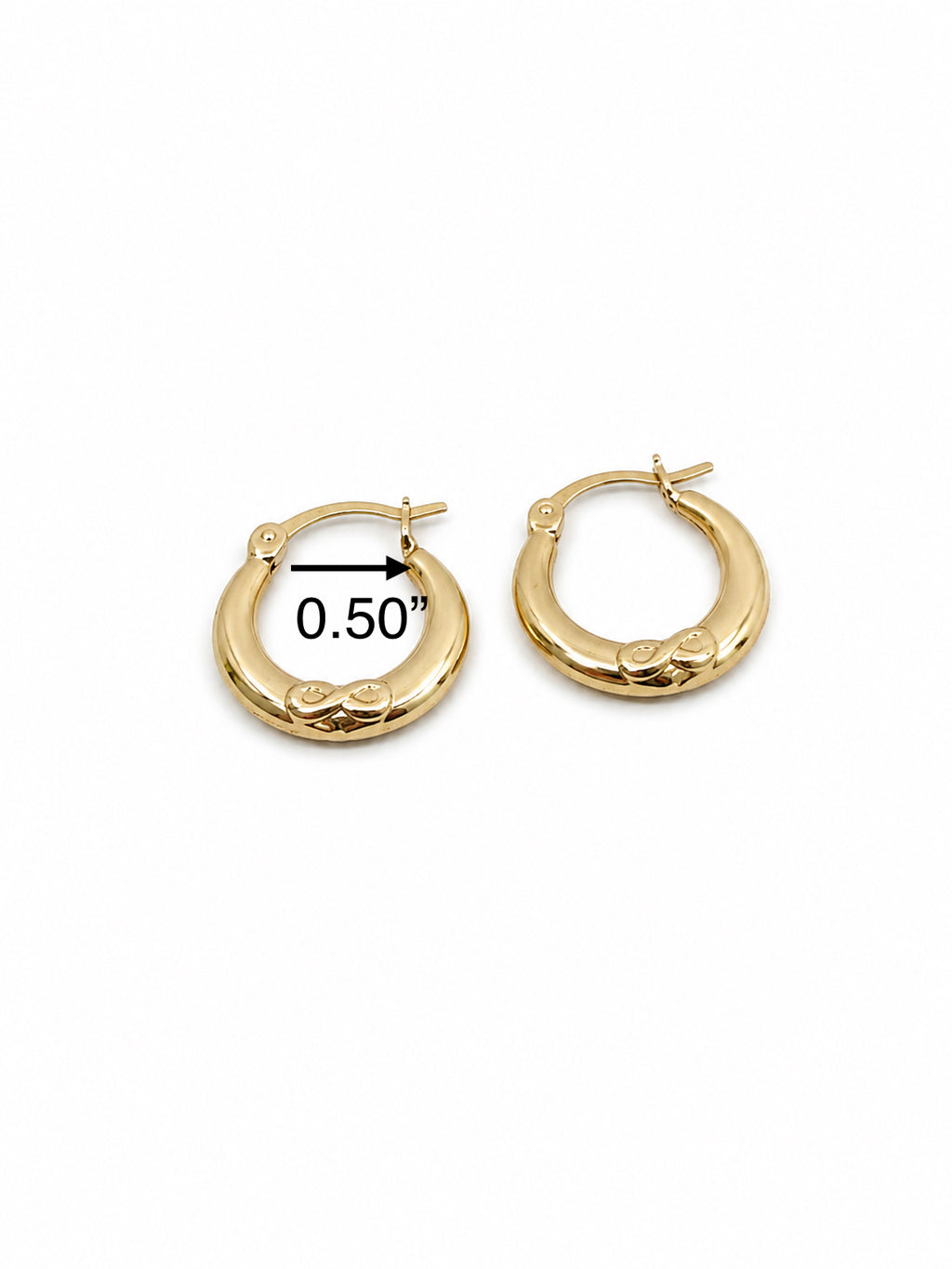 Argollas pequeñas con infinito 10k