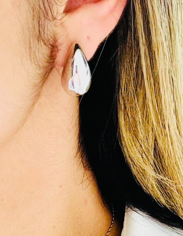 Set cadena y aretes de gotas plata de ley 925