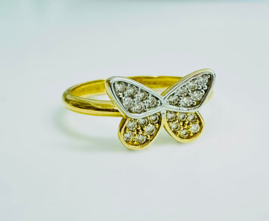 Anillo mariposa 14k