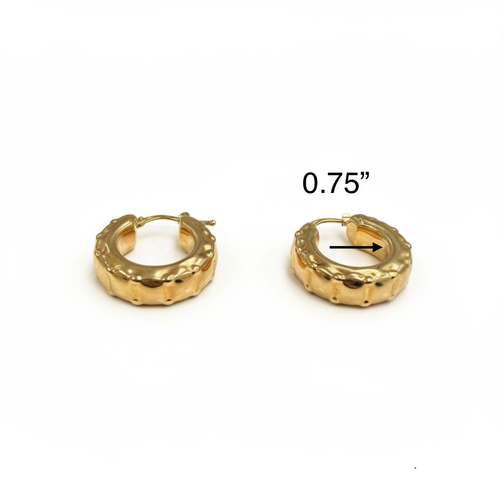 Argollas con diseño 14k