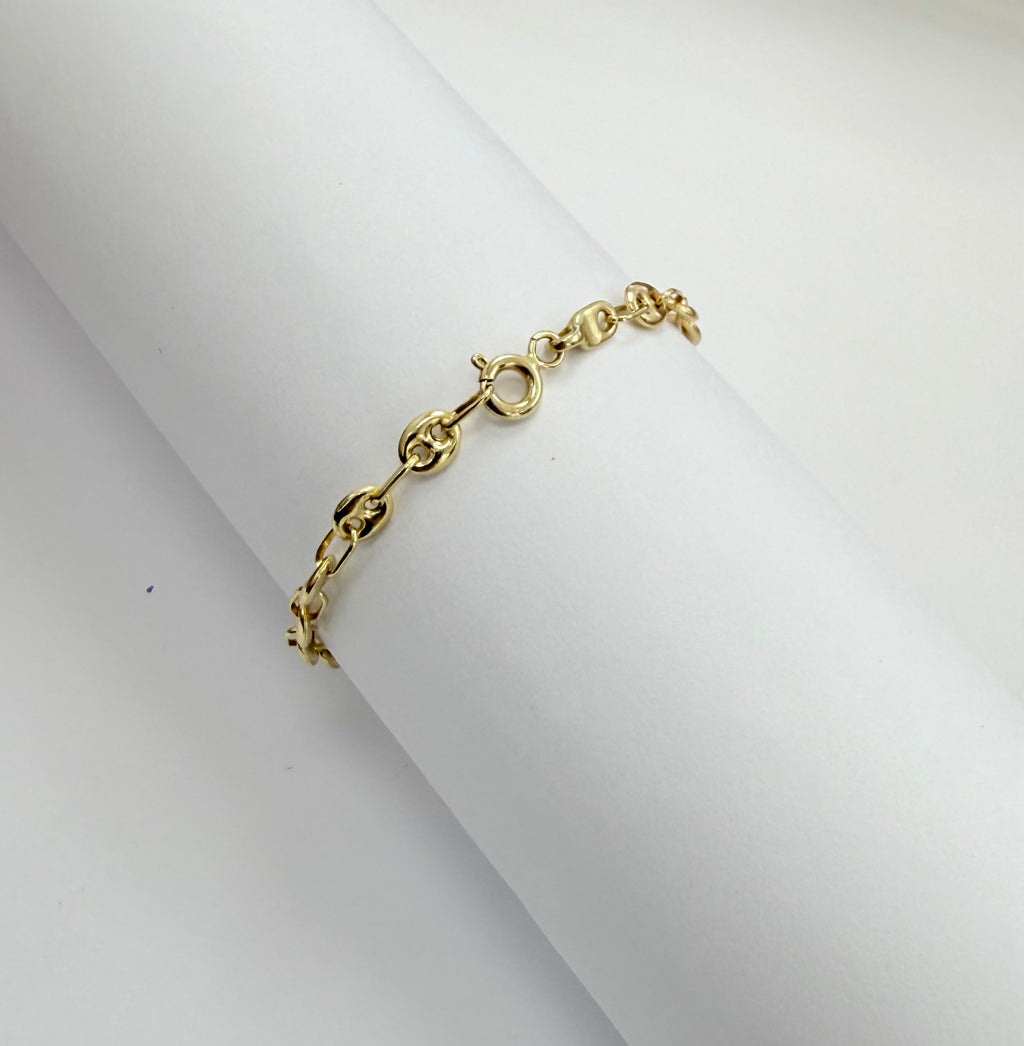 Pulsera placa niño/niña 14k