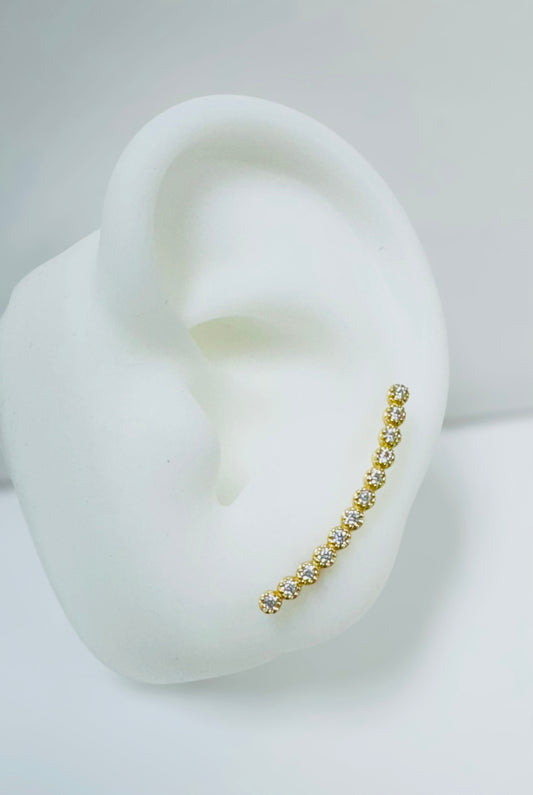 Aretes tiara 14k