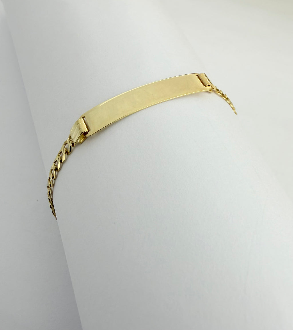 Pulsera placa para niño/niña 10k