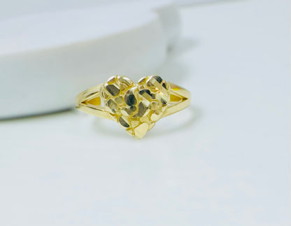 Anillo corazón 14k