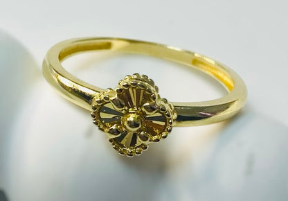 Anillo flor pequeña 14k