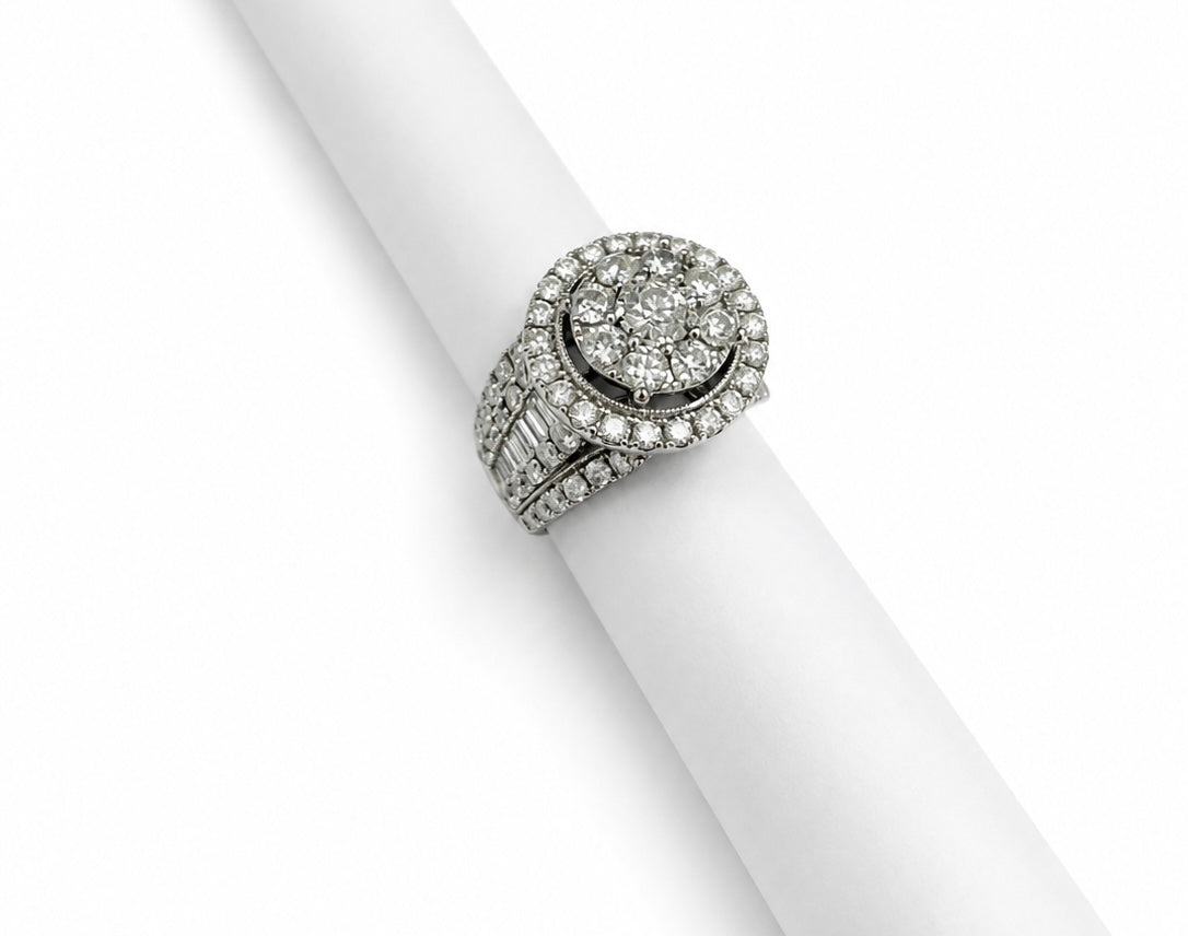 Anillo diamantes naturales 10k