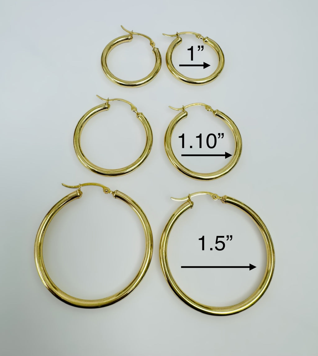Argollas lizas 14k