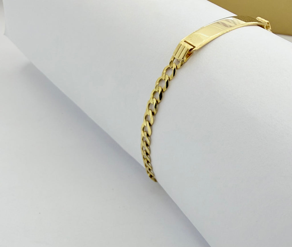 Pulsera placa para niño/ niña 10k