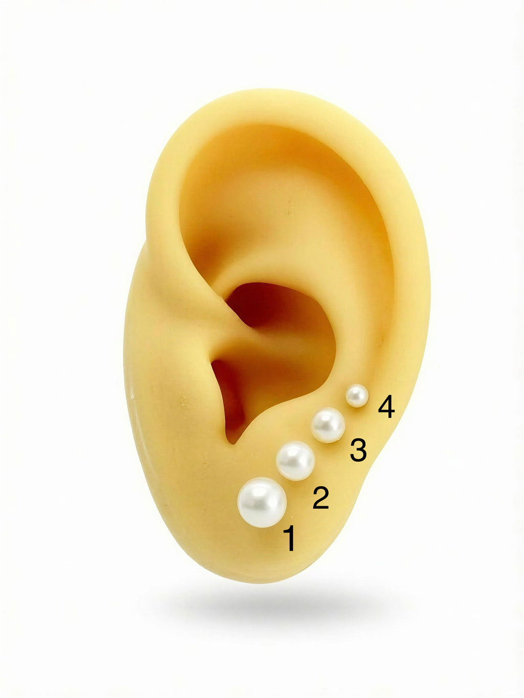 Aretes madre perla 14k