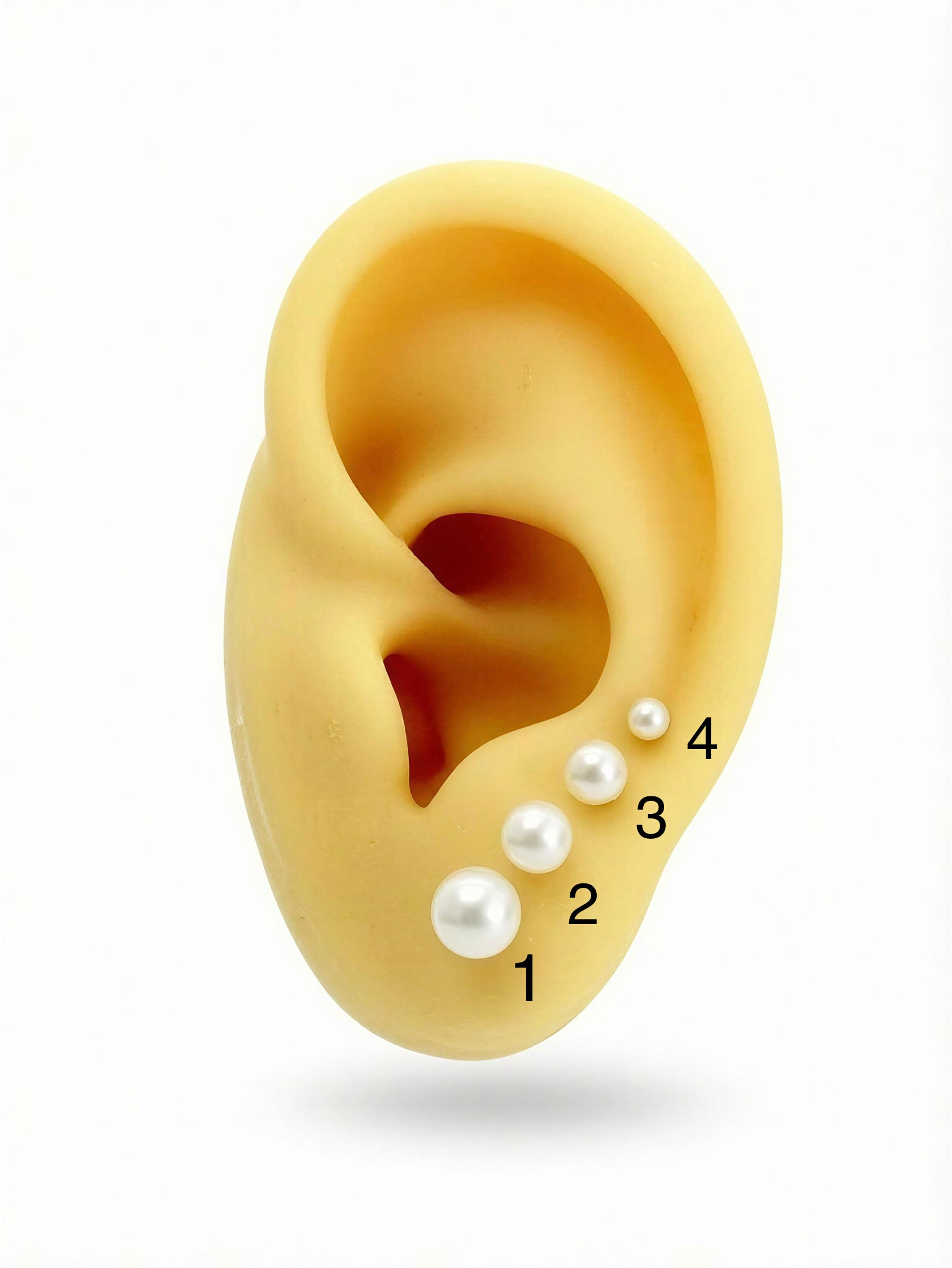Aretes madre perla 14k