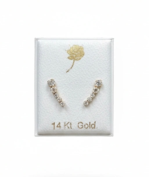 Aretes de piedras 14k