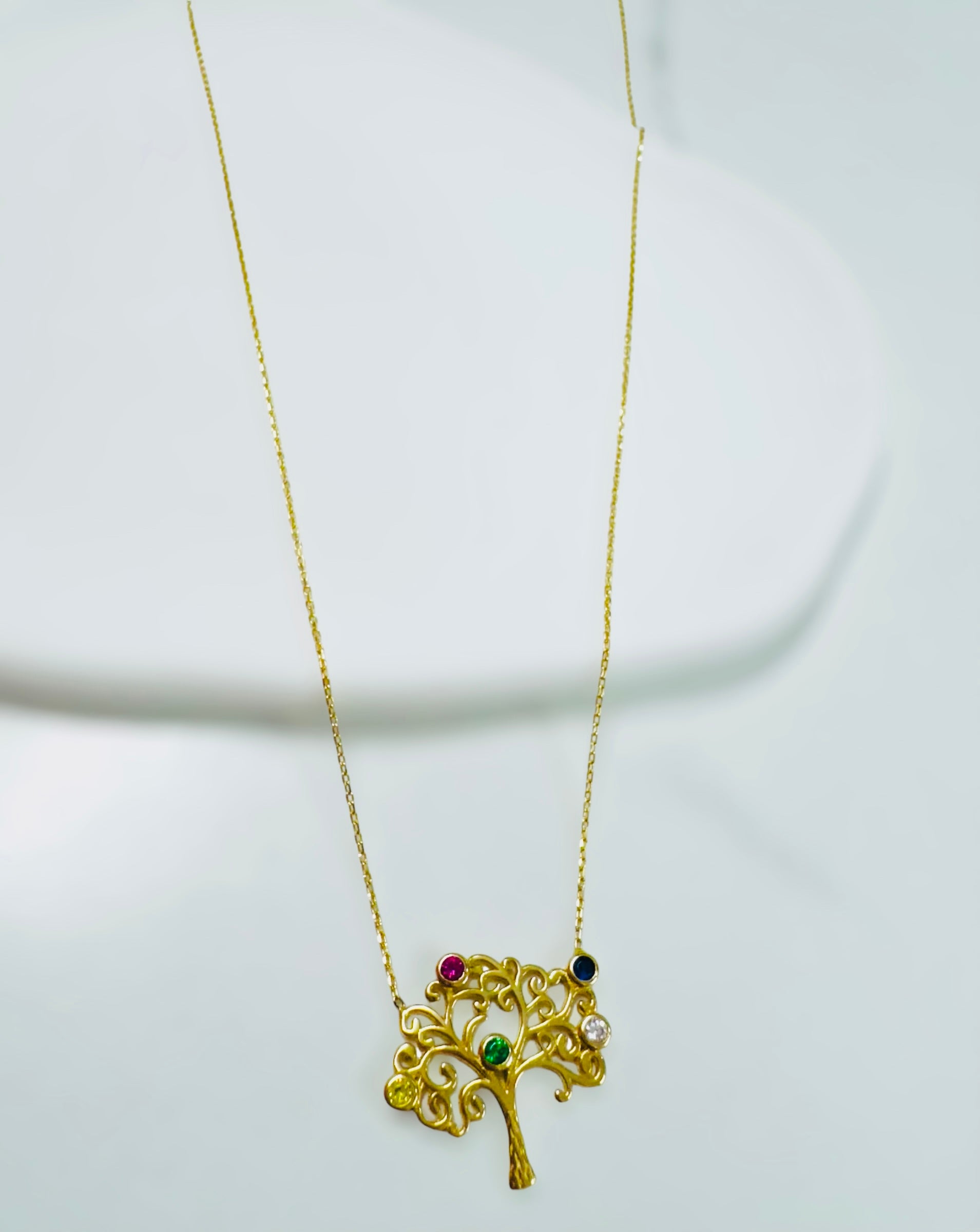 Cadena con arbol de la vida 14k