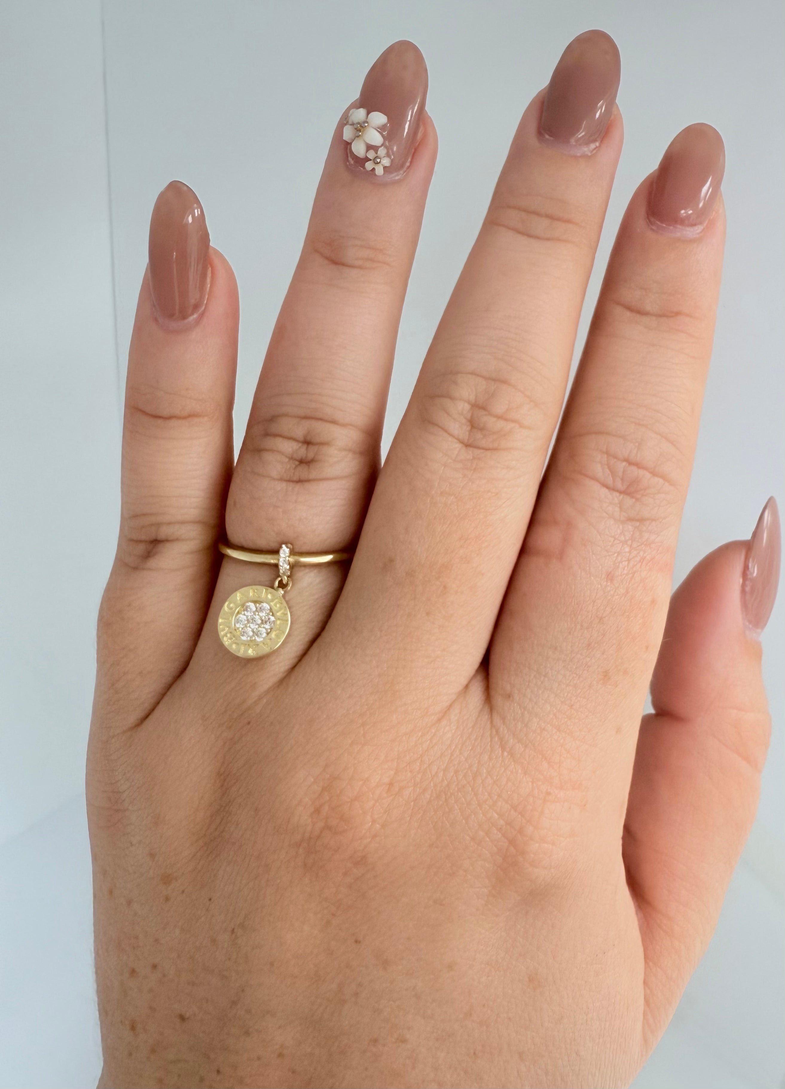 Anillo colgante 10k