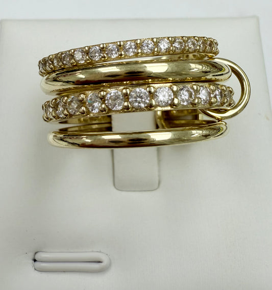 Anillo entre lasado 10k