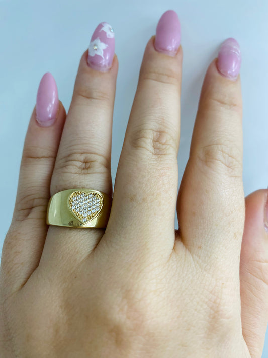 Anillo corazón 10k