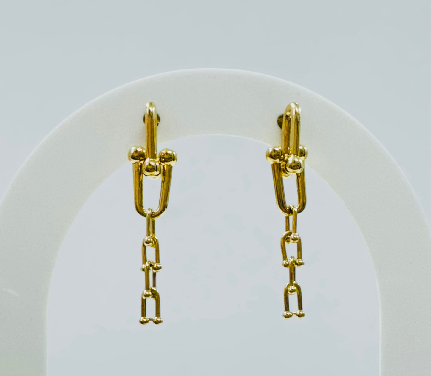 Aretes colgantes 14k