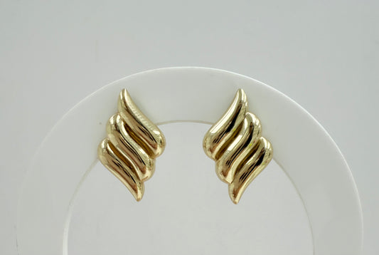 Aretes con cierre omega 14k