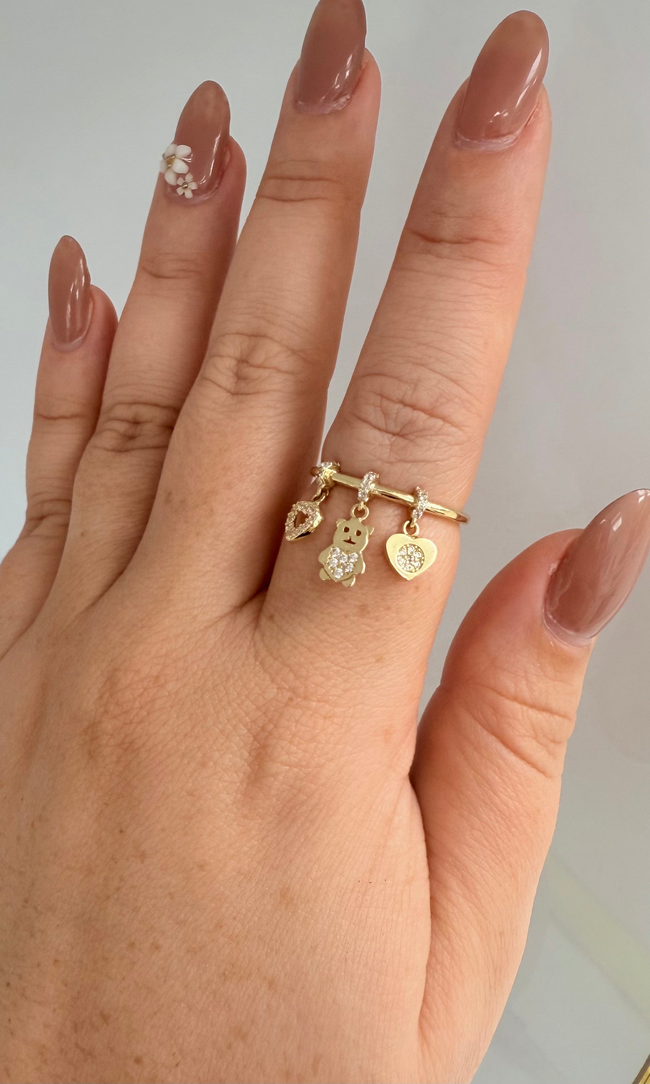 Anillo colgante 10k