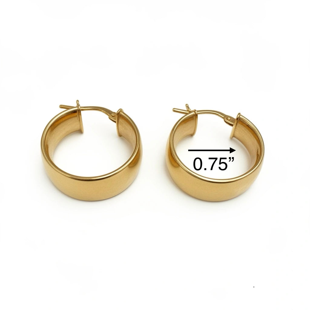 Argollas lisas 14k