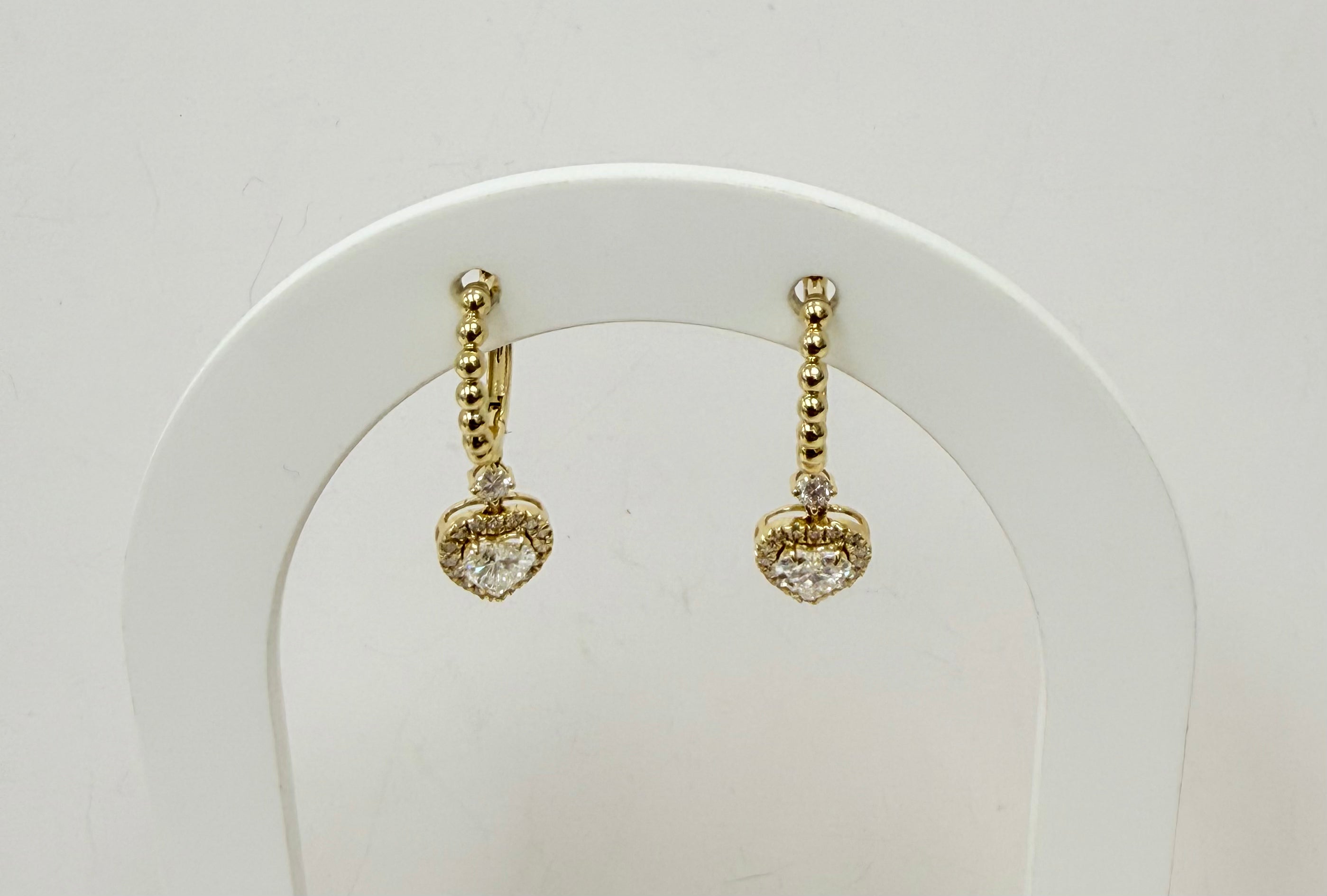 Argollas corazón 14k diamante creado