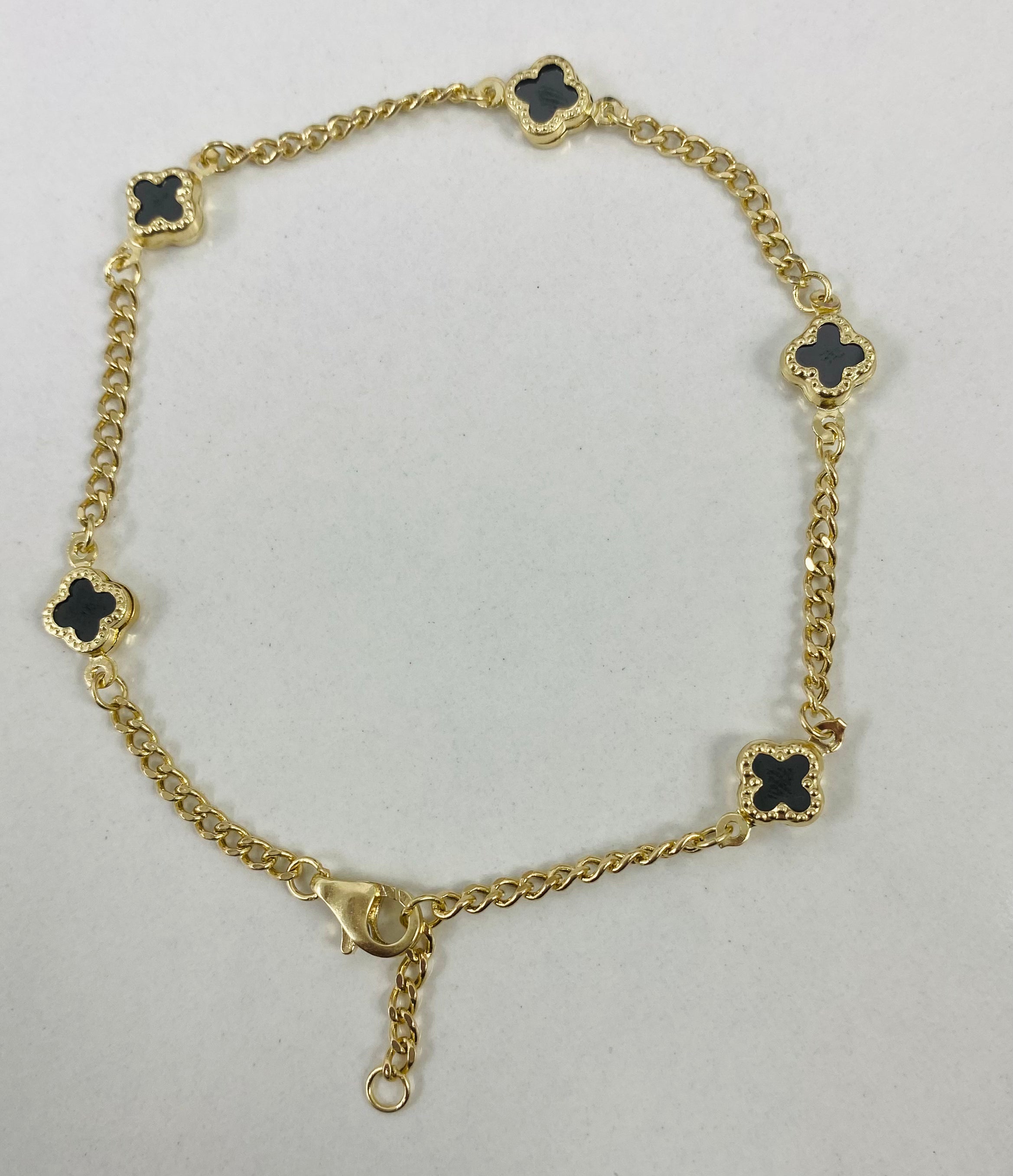 Pulsera mini clover 14k