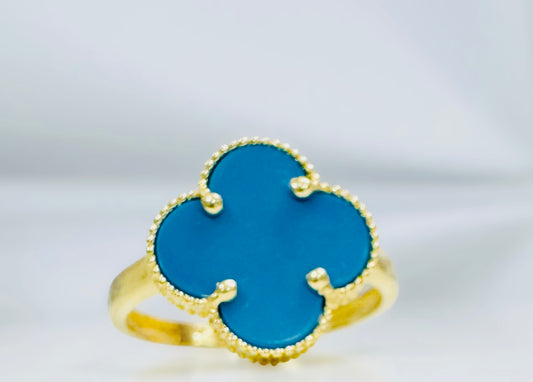 Anillo clover 14k