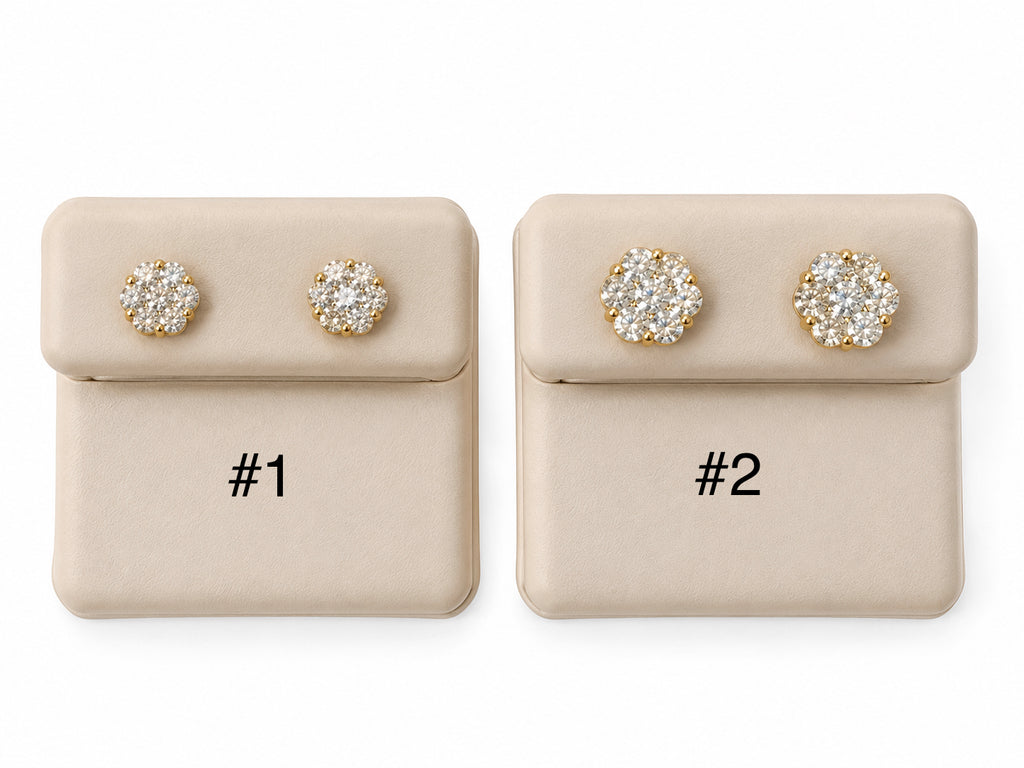 Aretes 14k Diamante creado