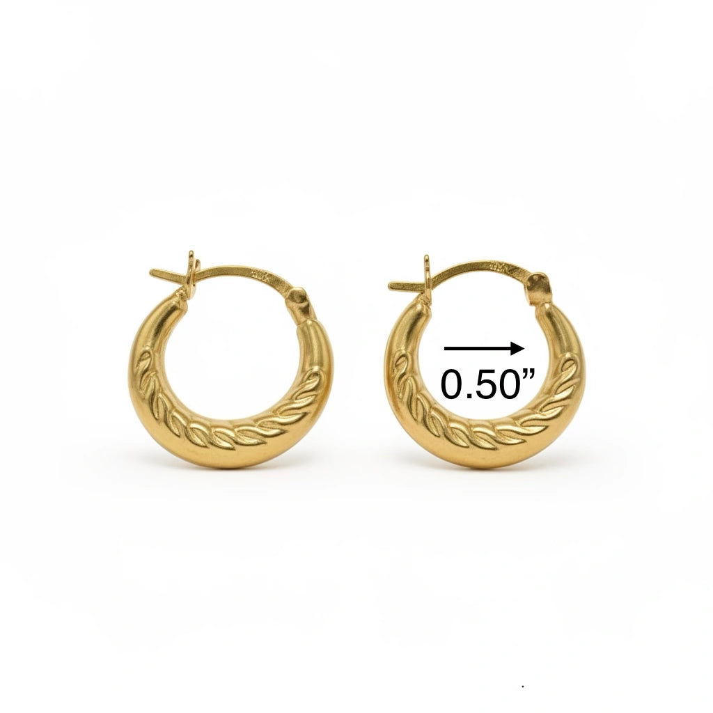 Argollas pequeñas 14k