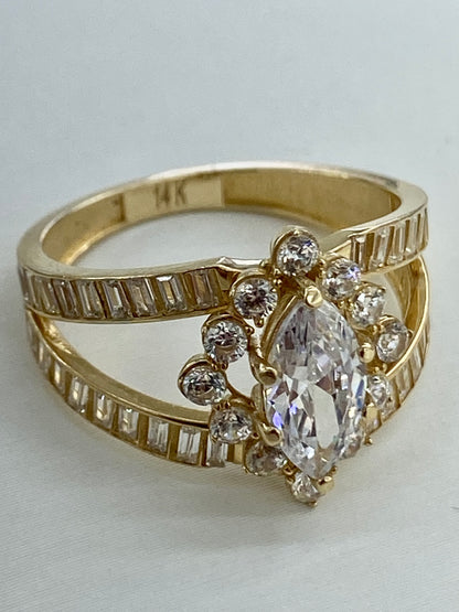 Anillo princesa 14k