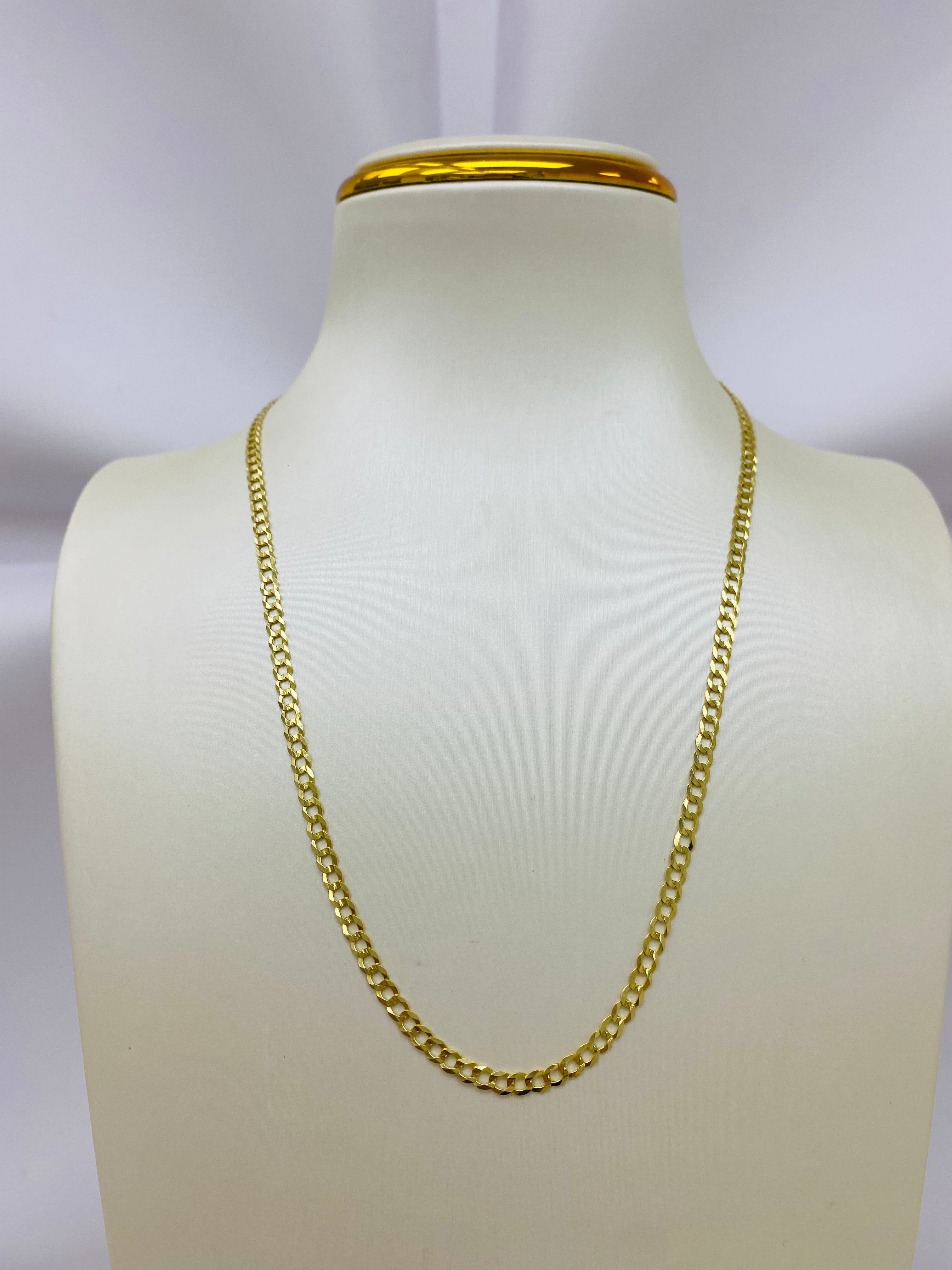 Cadena corte brillo 14k 3mm grosor