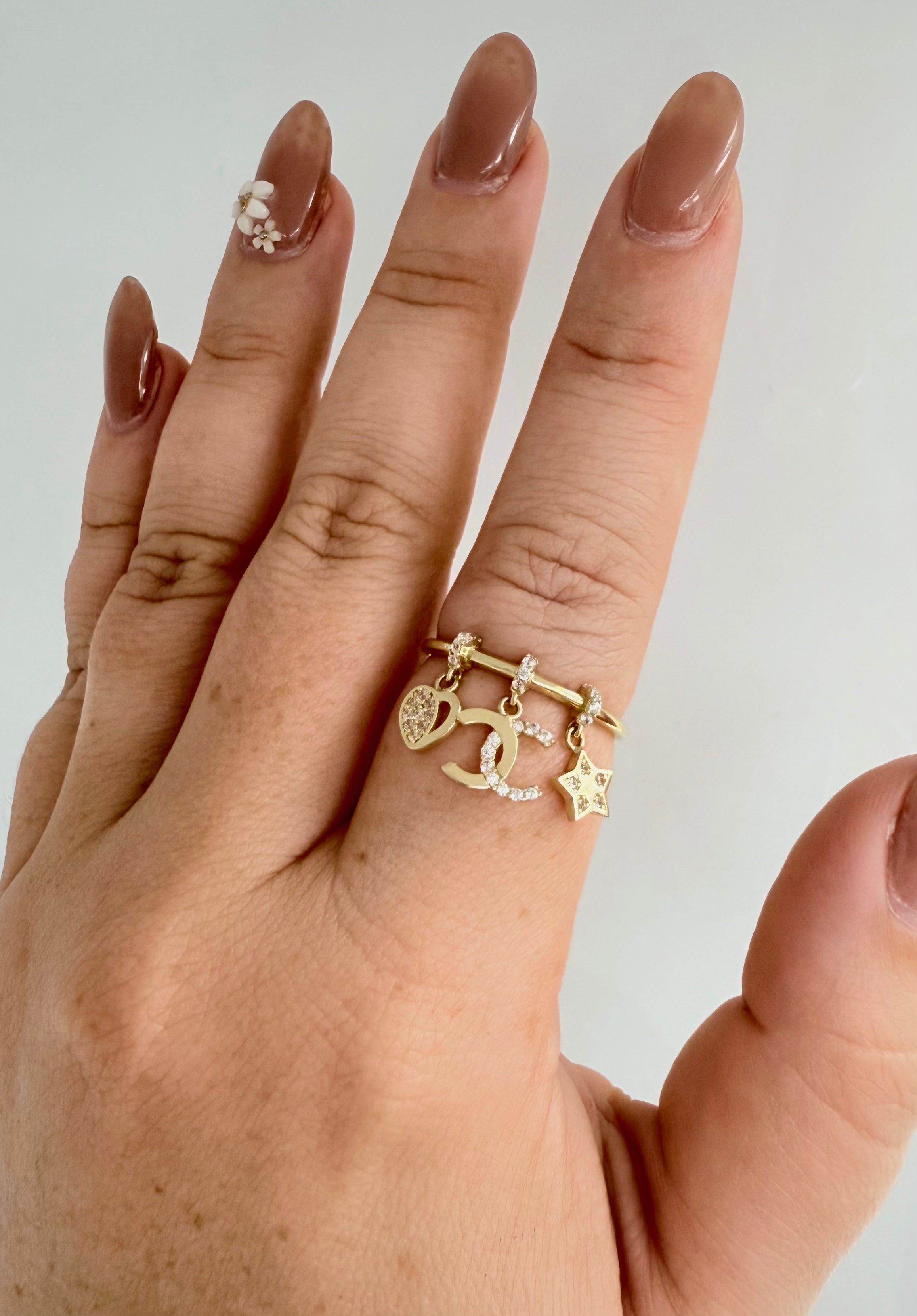 Anillo colgante 10k