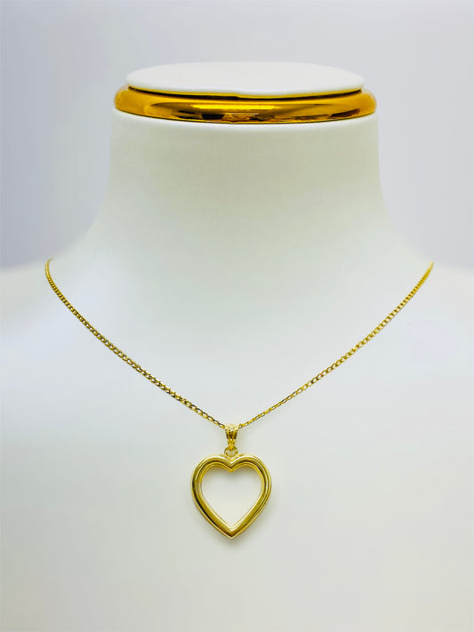 Cadena dije corazón 14k