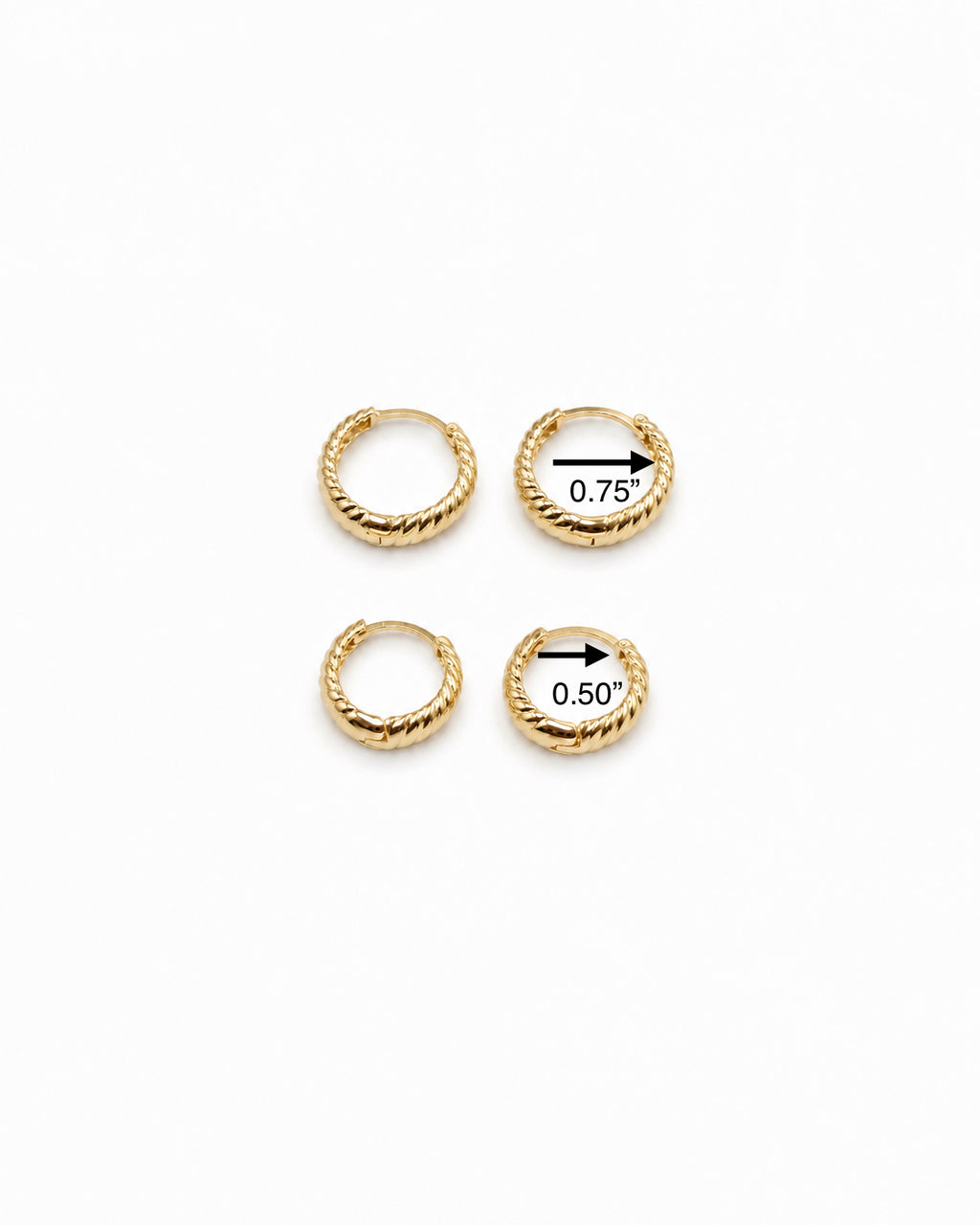 Argollas con diseño 10k