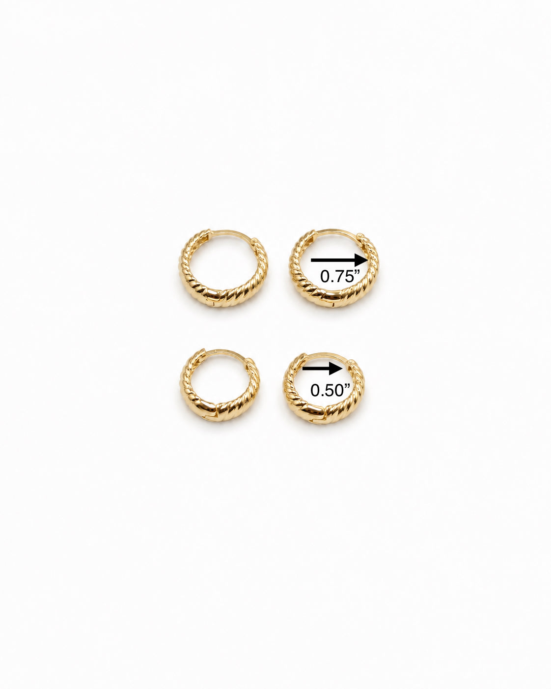 Argollas con diseño 10k