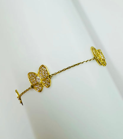 Pulsera de mariposas 14k