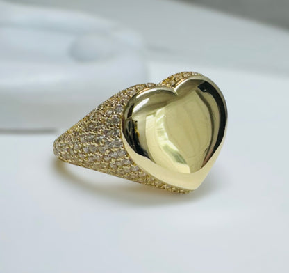 Anillo de corazón 14k