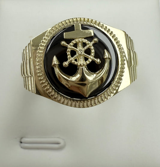 Anillo de ancla 10k