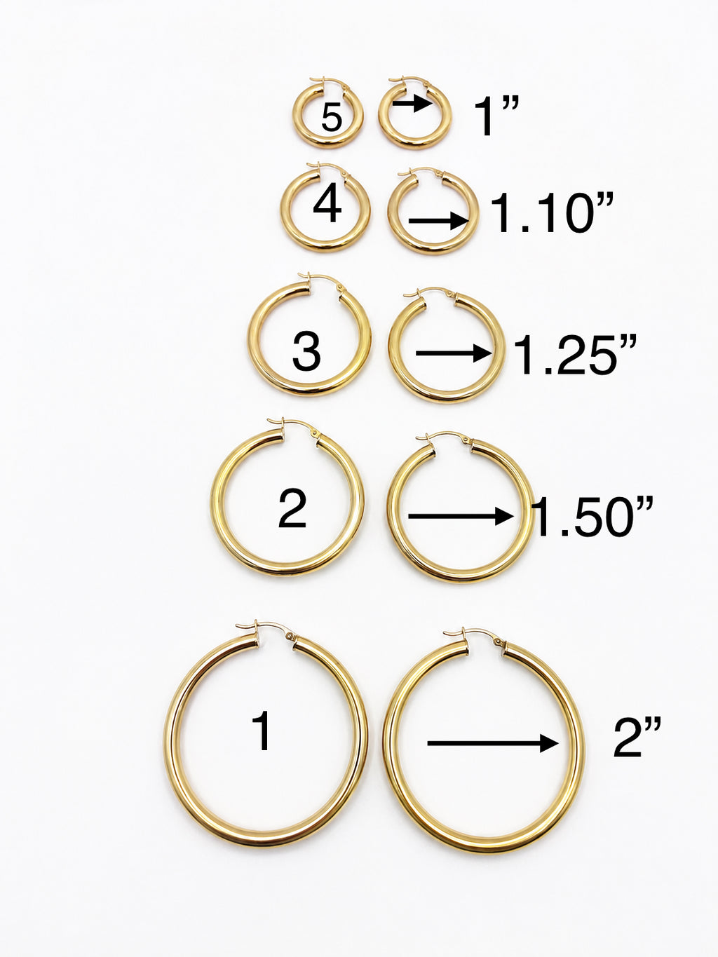 Argollas lisas 10k 4mm grosor