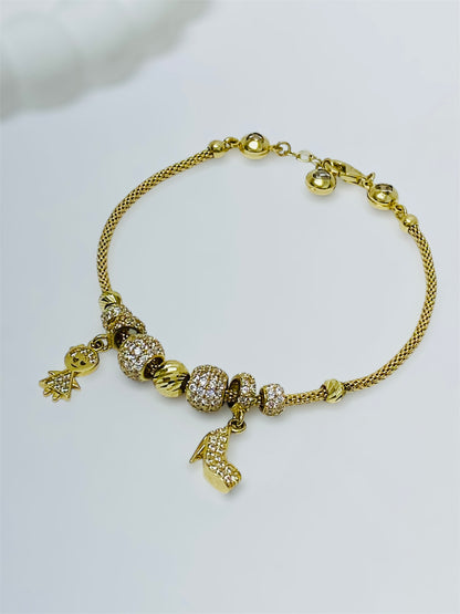 Pulsera charms 14k