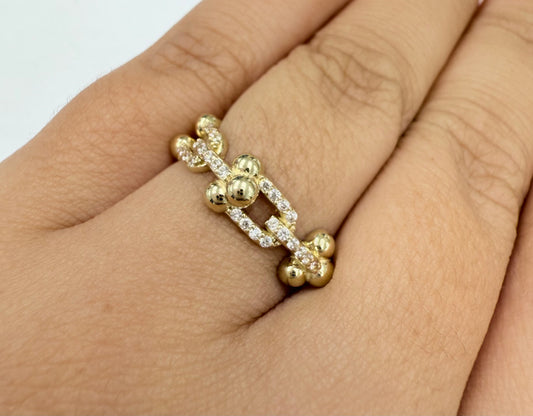 Anillo tiffy  con piedras de 10k