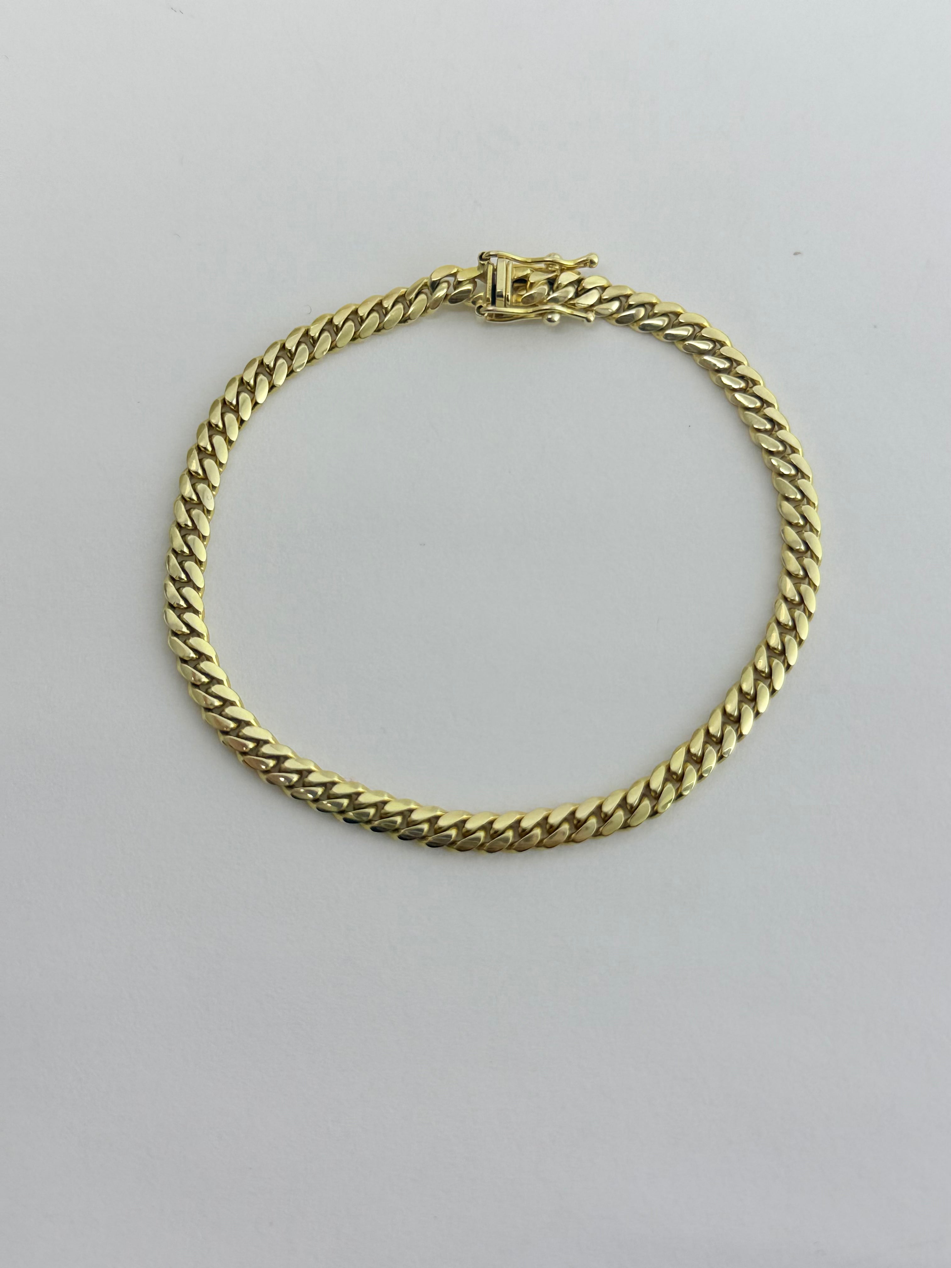 Pulsera Cuban link 14k