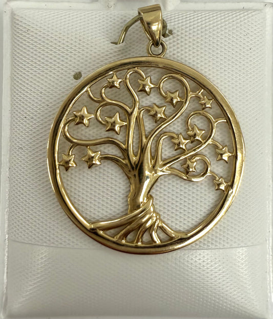 Dije árbol de la vida grande 14k