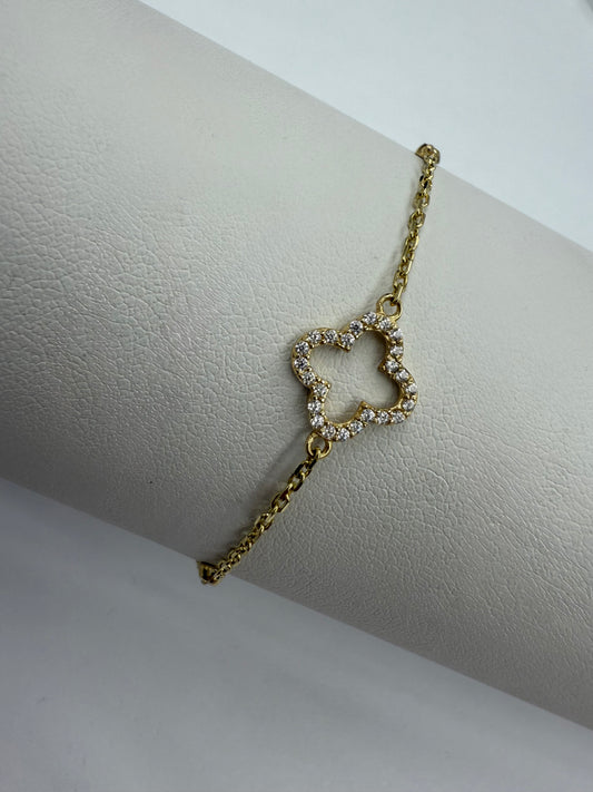 Pulsera de flor 14K