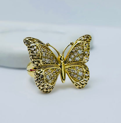 Anillo mariposa 10k